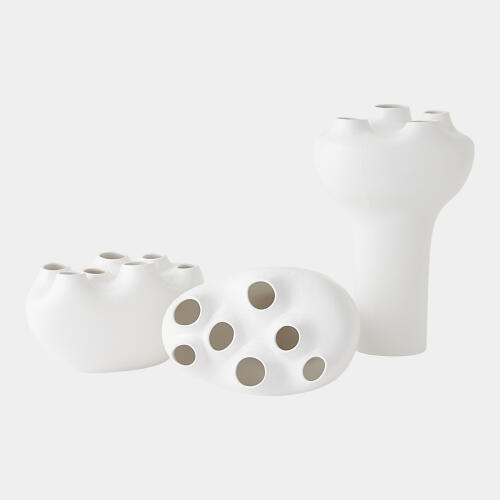 Geyser Vase-White