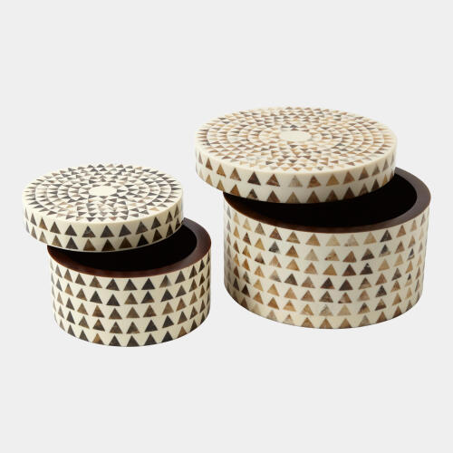 Wedges Stripe Box-Round