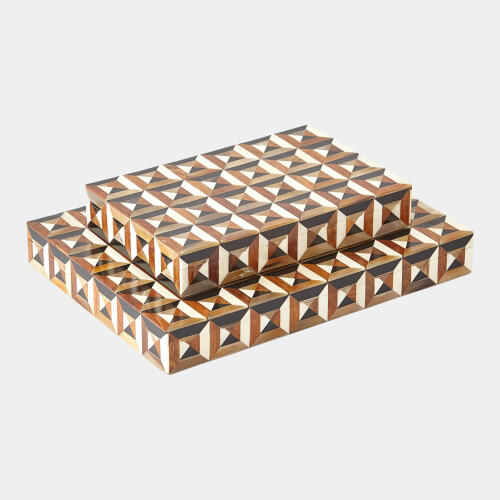 Triangle Marquetry Box