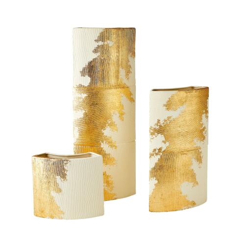 Splish Gold Leaf Vase