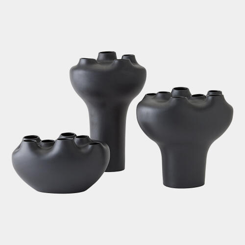 Geyser Vase-Black