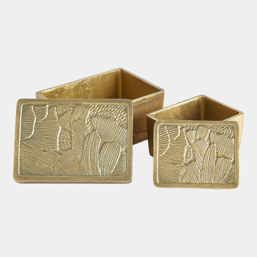 Flora Box-Antique Brass