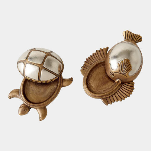Talman Fish Box-Nickel/Antique Brass