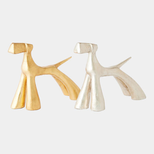 Show Dog Sculpture-Gold Leaf