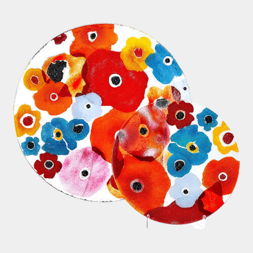 Fused Floral Charger-Bright-Sm