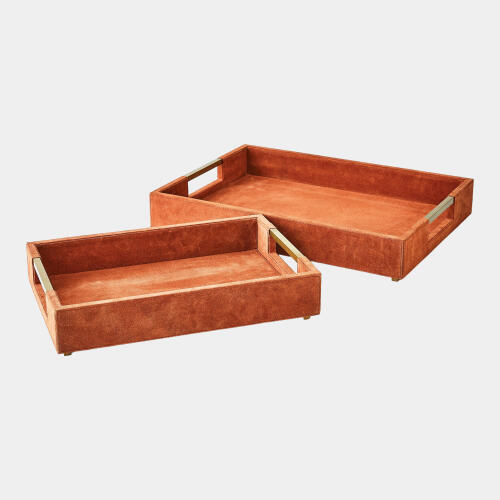 Posh Tray-Rust Suede