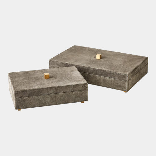 Posh Box-Gray Suede