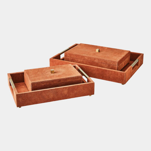 Posh Box-Rust Suede