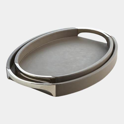 Roberts Tray-Fossil Gray w/Nickel
