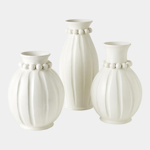 Pearl Vase-Matte White