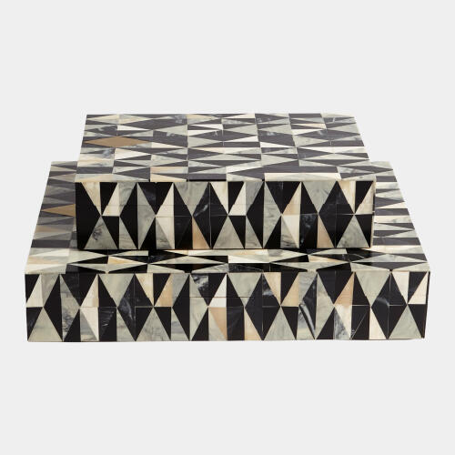 Calisson Diamond Box-Brass/Black