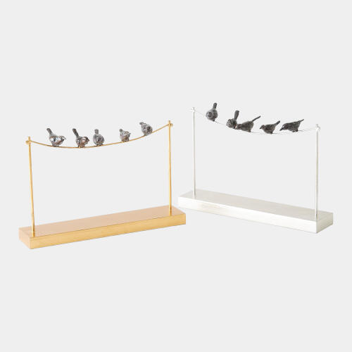 Birds on a Wire-Silver Leaf