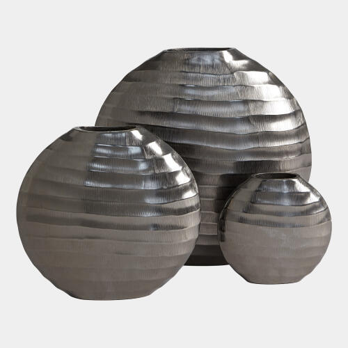 Chased Vase-Black Nickel