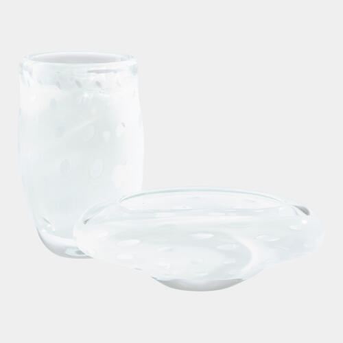 Netted Vase-White