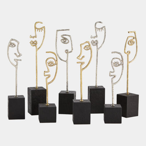 Scribble Sculpture Daughter-Polished Brass