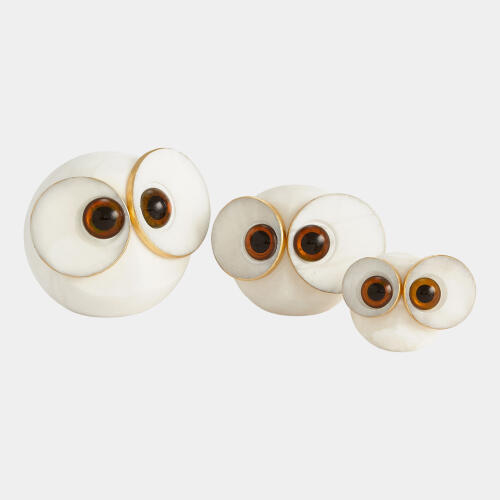 Allocco Big Eye Sculpture-Alabaster