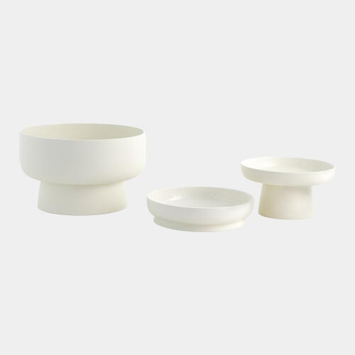 Encircle Low Bowl-Chalk