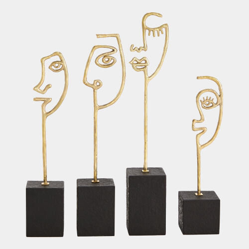 Scribble Sculpture Daughter-Polished Brass