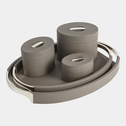 Roberts Tray-Fossil Gray w/Nickel