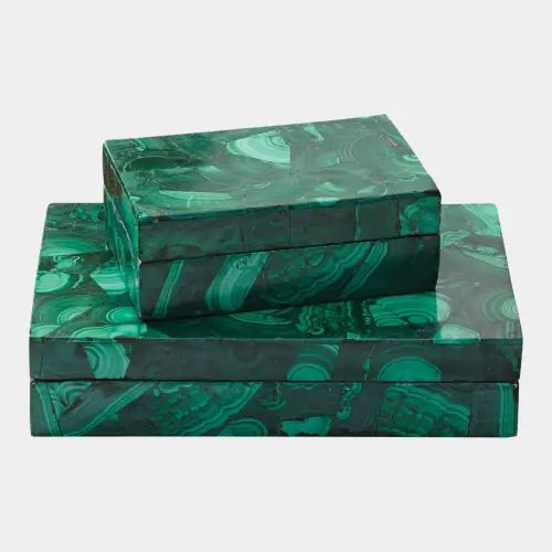 Helen Malachite Stone Box