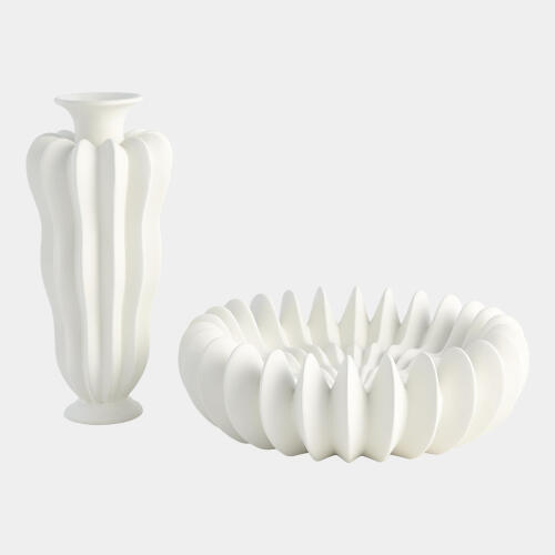 Spicchi Line Bowl-Matte White