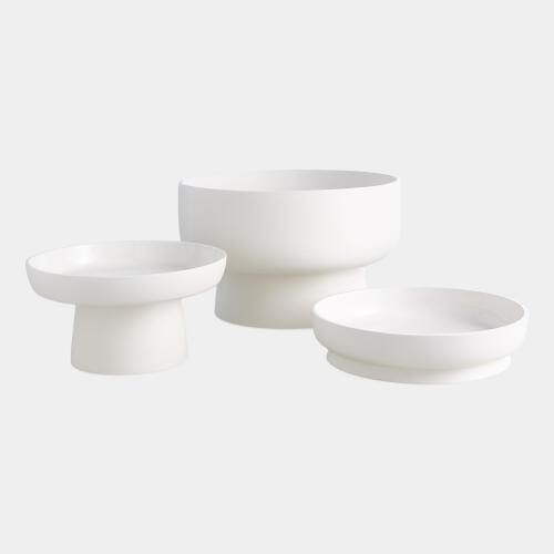 Encircle Low Bowl-Chalk