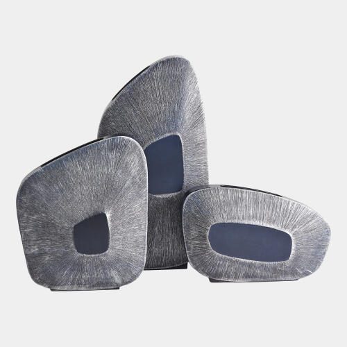 Offset Square Scratch Vase-Ink-Wide