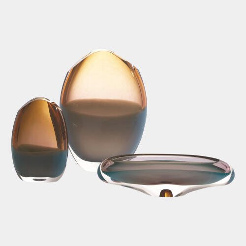 Elendil Oval Vase-Pistachio Amber-Lg