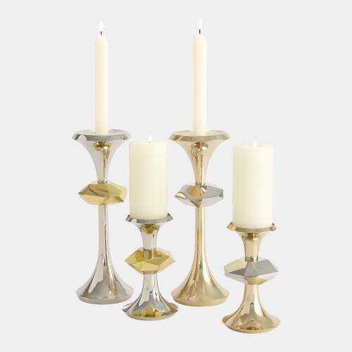 Gabriel Brass Candle Holder-Lg