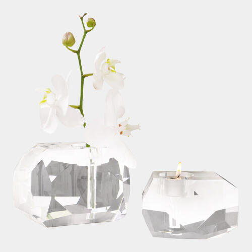 Bird on Crystal Rock-Brass