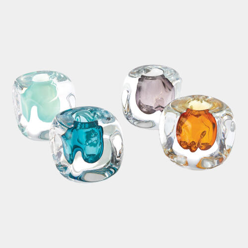 Basia Square Vase-Azure