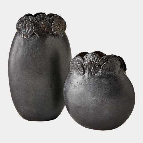 Sand Dollar Vase-Black