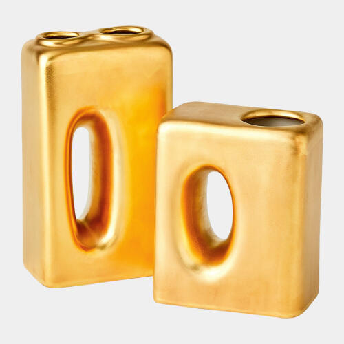 Oh Yes Vase-Matte Gold