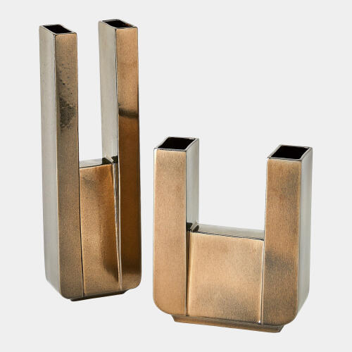 Metropolis Vase-Bronze
