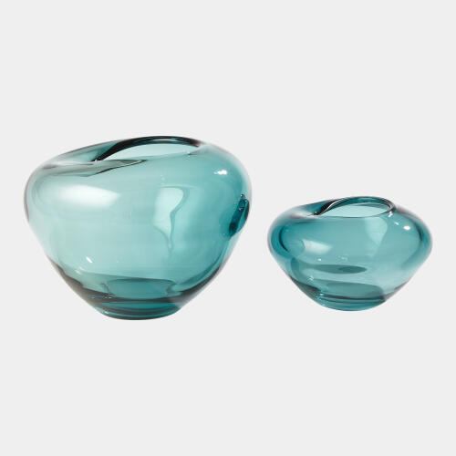 Undulating Vase-Azure