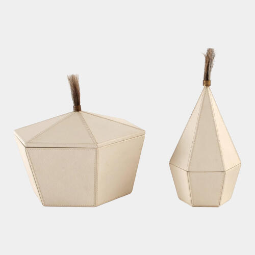 Zephyr Box-Ivory Leather