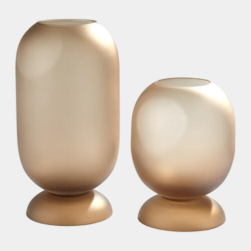 Ashton Glass Vase-Topaz