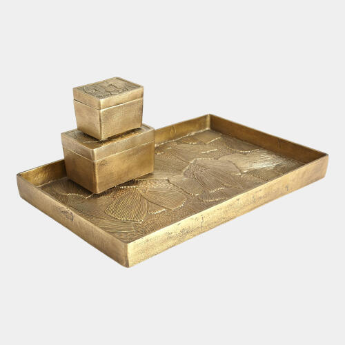 Flora Box-Antique Brass