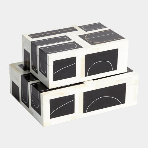 Mondri Loop Box-Black/Brass