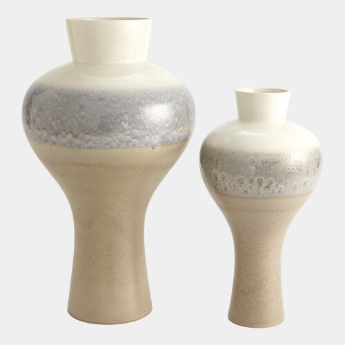 Cream Rises Swell Vase