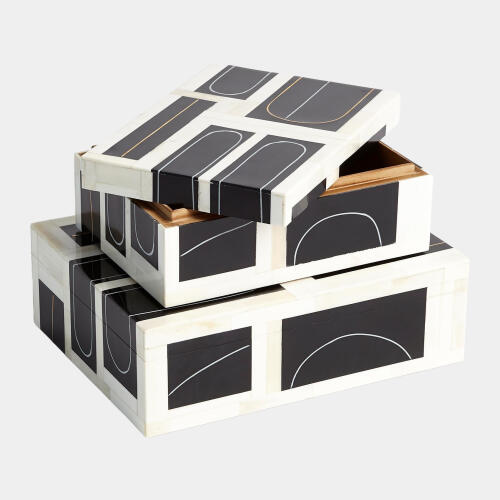 Mondri Loop Box-Black/Brass