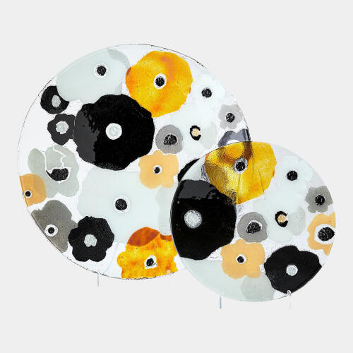 Fused Floral Charger-Neutral-Lg