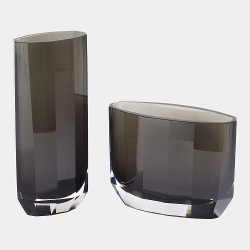 Jewel Vase-Dark Gray