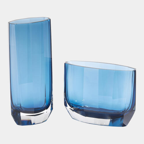 Jewel Vase-Dark Blue