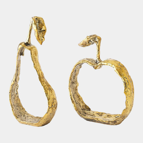 Apple Silhouette-Brass