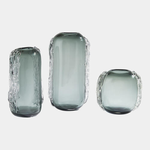 Side Squiggle Vase-Gray