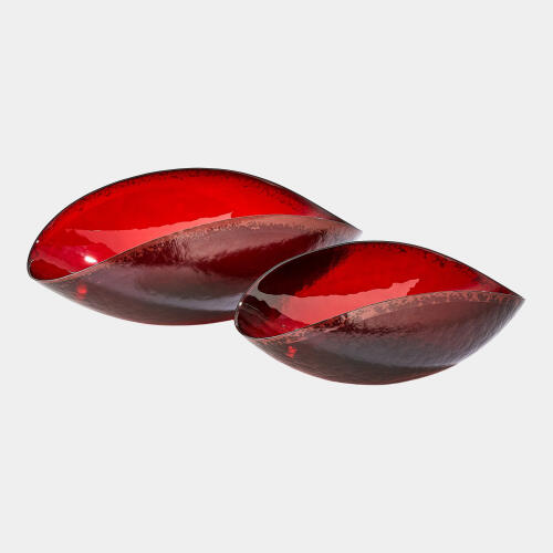 Jessica Folded Bowl-Deep Red