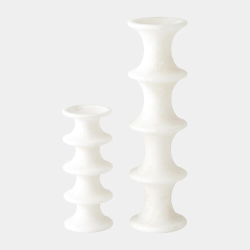 Phoebus Ridge Alabaster Candlestick-White