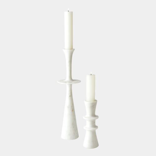 Formosa Candle Holder-Double Flair-White