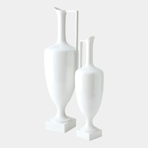 Quiet Curve Urn-White